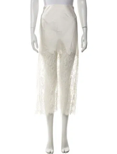 Pre-owned Loveshackfancy Lace Pattern Long Skirt In Neutrals