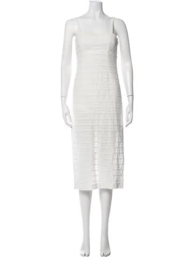Pre-owned Loveshackfancy Lace Pattern Midi Length Dress In Neutrals