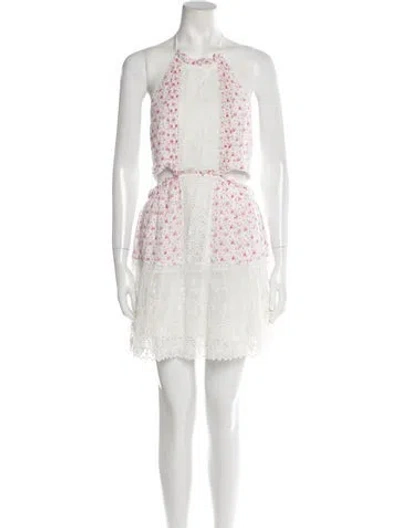 Pre-owned Loveshackfancy Lace Pattern Mini Dress W/ Tags In Pink