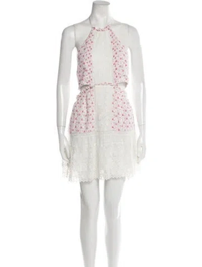 Pre-owned Loveshackfancy Lace Pattern Mini Dress W/ Tags In Pink