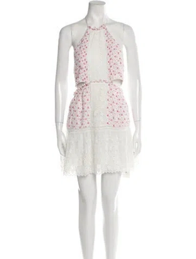 Pre-owned Loveshackfancy Lace Pattern Mini Dress W/ Tags In Pink