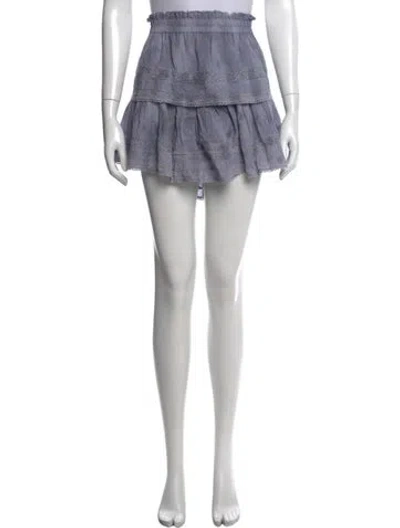 Pre-owned Loveshackfancy Lace Pattern Mini Skirt In Purple