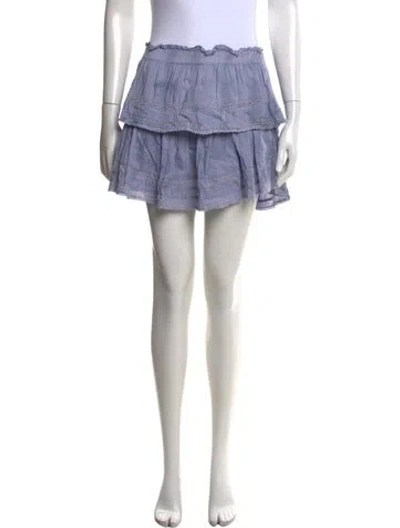 Pre-owned Loveshackfancy Lace Pattern Mini Skirt In Purple
