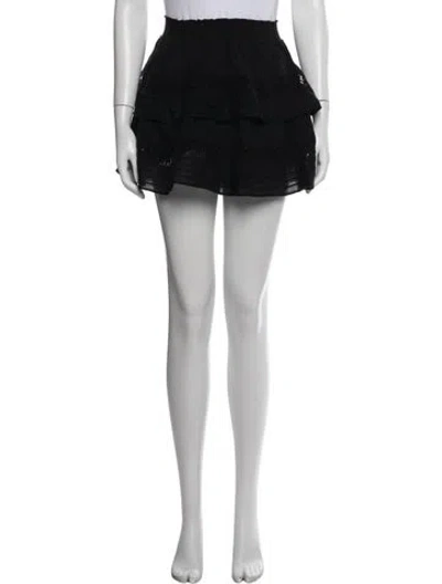 Pre-owned Loveshackfancy Lace Pattern Mini Skirt In White