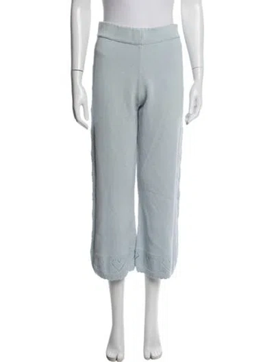 Pre-owned Loveshackfancy Lace Pattern Sweatpants In Blue