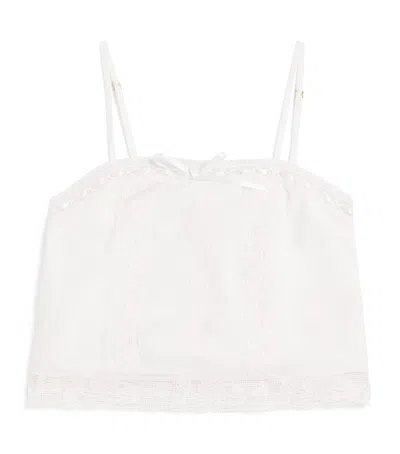 Loveshackfancy Kids'  Lace Quince Cami Top In White
