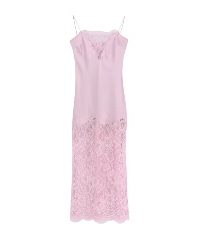 Loveshackfancy Lace Trim Slip Dress In Pink
