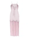 Loveshackfancy Lace-trimmed Satin Dress In Pink