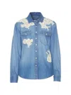 Loveshackfancy Kelith Shirt In Blue