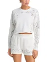 Loveshackfancy Lalo Pullover Sweatshirt In White