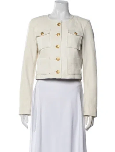 Pre-owned Loveshackfancy Lamb Leather Jacket In Neutrals