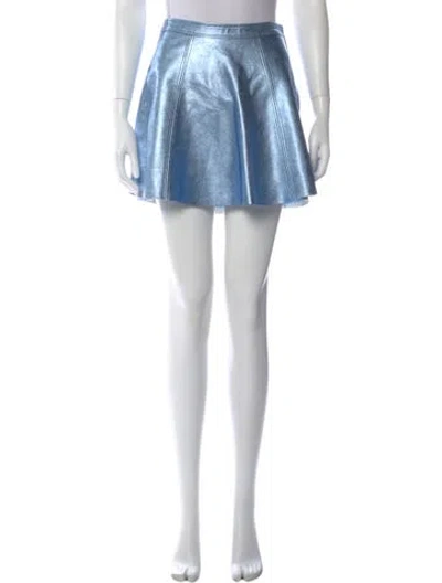 Pre-owned Loveshackfancy Lamb Leather Mini Skirt