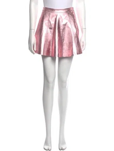 Pre-owned Loveshackfancy Lamb Leather Mini Skirt