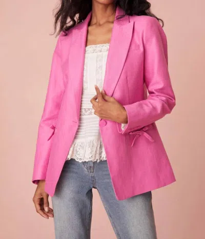 Loveshackfancy Lamia Tailored Suit Jacket In Meadow In Pink