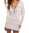 Loveshackfancy Lamiya Cardigan In Maritime Stripe In White