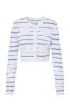 Loveshackfancy Lamiya Knitted Cotton Cardigan In White
