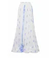 Loveshackfancy Landy Skirt In White In Multi