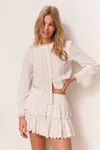 Loveshackfancy Larine Pearl-embellished Blouse In Off White In White