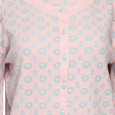 Loveshackfancy Larsen Cardigan Blue Rose