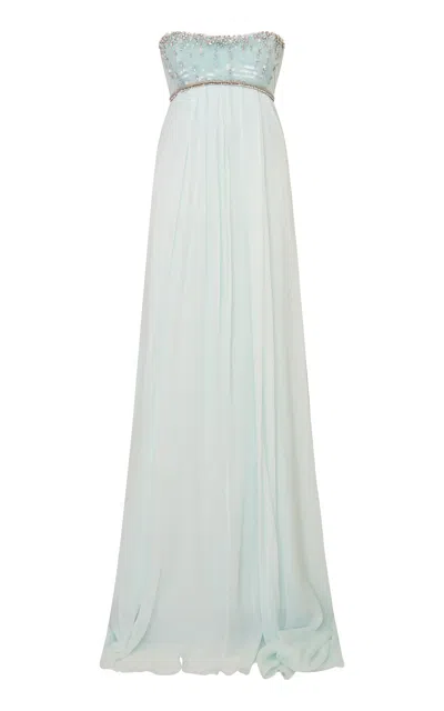Loveshackfancy Lasala Chiffon Maxi Dress In Green