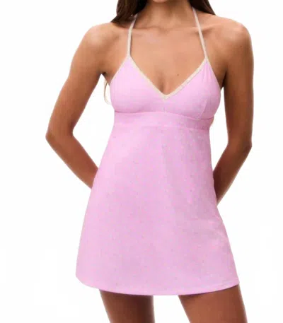 Loveshackfancy Lashinda Mini Dress In Polaroid Rose In Pink