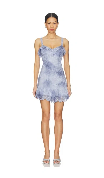 Loveshackfancy Lavine Dress In Indigo Ice