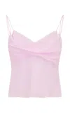 Loveshackfancy Lavoir Lace-trim Sleeveless Top In Purple