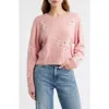 Loveshackfancy Lazuli Lace Cashmere & Wool Sweater In Pink