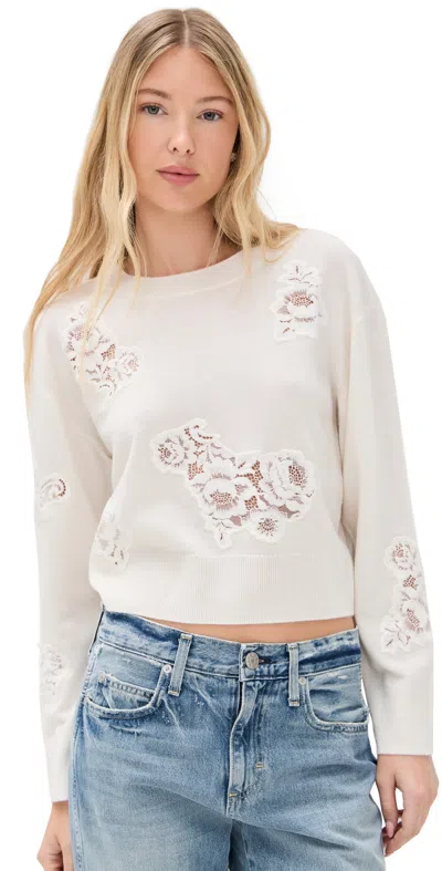 Loveshackfancy Lazuli Sweater Ivory In White