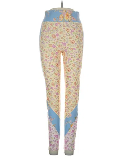 Pre-owned Loveshackfancy Leggings In Yellow