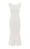 Loveshackfancy Leigh Knit Midi Dress In Ivory