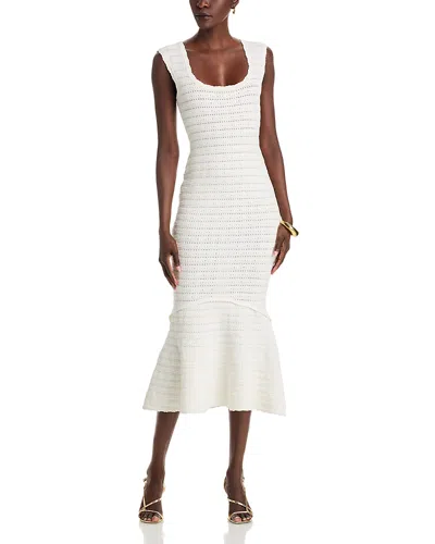 LOVESHACKFANCY LOVESHACKFANCY LEIGH OPEN KNIT MIDI DRESS