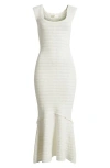 Loveshackfancy Leigh Pointelle Body-con Dress In Ivory
