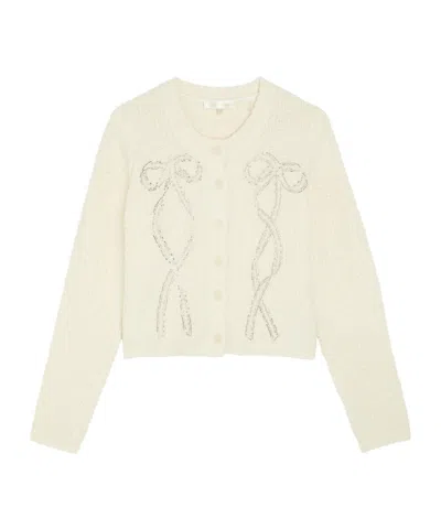 Loveshackfancy Leocadia Button-down Knit Cardigan In Neutral