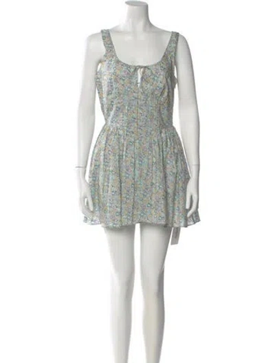 Pre-owned Loveshackfancy Liberty Mini Dress In Purple