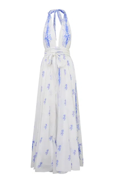 Loveshackfancy Lilah Cotton Dress In Blue
