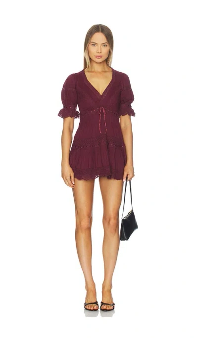 Loveshackfancy Lilias Dress In Burgundy