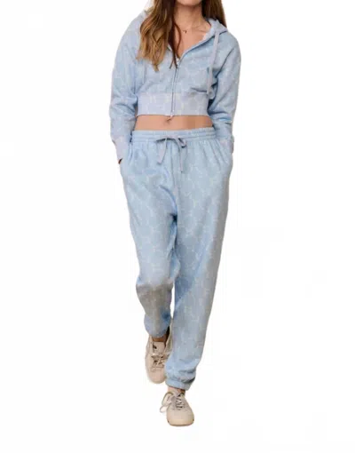 Loveshackfancy Lillia Ultra-soft Sweatpant In Blue