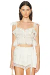 Loveshackfancy Linata Top In White