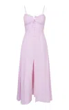 Loveshackfancy Linella Linen Midi Dress In Light Pink