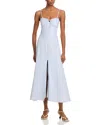 Loveshackfancy Linella Sweetheart Button Front Midi Dress