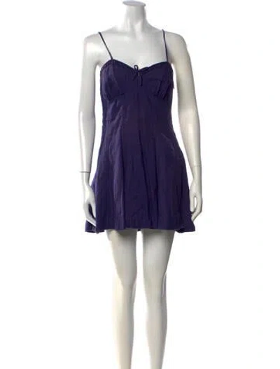 Pre-owned Loveshackfancy Linen Midi Length Dress In Blue