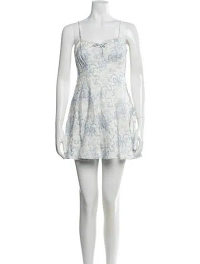 Pre-owned Loveshackfancy Linen Mini Dress In Multi
