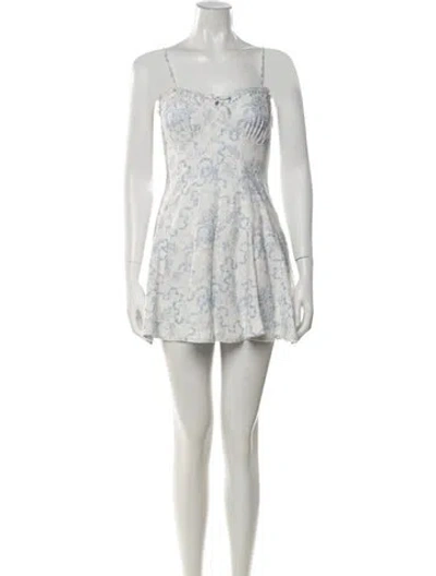 Pre-owned Loveshackfancy Linen Mini Dress In Multi