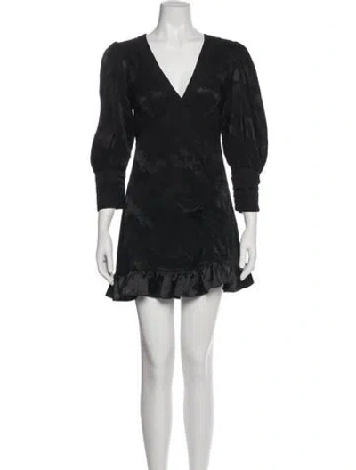 Pre-owned Loveshackfancy Linen Mini Dress W/ Tags In Black