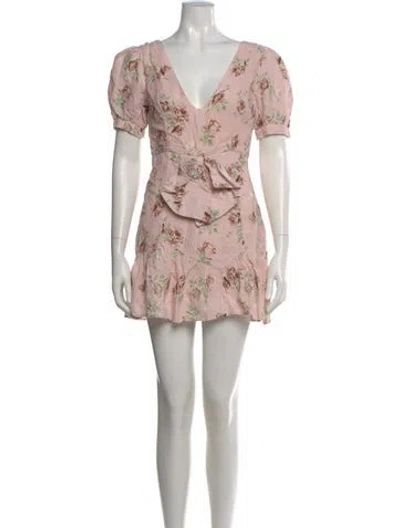 Pre-owned Loveshackfancy Linen Mini Dress W/ Tags In Pink