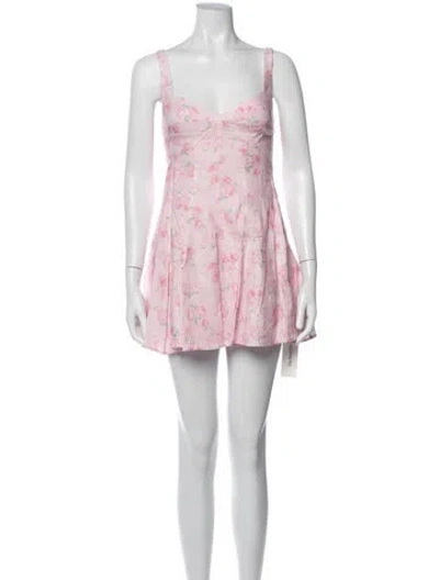 Pre-owned Loveshackfancy Linen Mini Dress W/ Tags In Pink