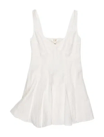 Pre-owned Loveshackfancy Linen Mini Dress W/ Tags In White