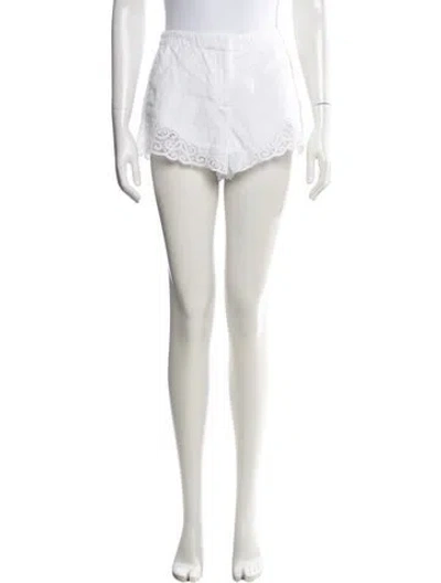 Pre-owned Loveshackfancy Linen Mini Shorts In Blue