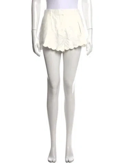 Pre-owned Loveshackfancy Linen Mini Shorts In Blue